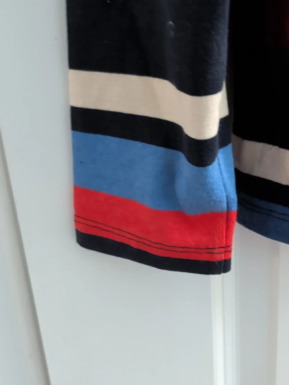 J. Crew Multicolor Striped Long Sleeve Top - Navy, Red, Blue, Cream